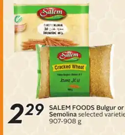 Sobeys SALEM FOODS Bulgur or Semolina offer