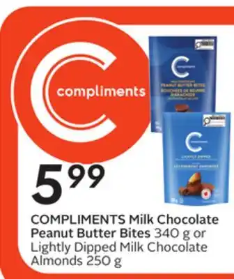 Sobeys COMPLIMENTS Milk Chocolate Peanut Butter Bites offer