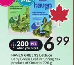 Sobeys HAVEN GREENS Lettuce offer