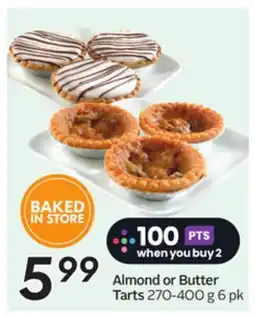 Sobeys Almond or Butter Tarts offer