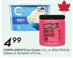 Sobeys COMPLIMENTS Ice Cream offer