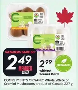 Sobeys ORGANIC Whole White or Cremini Mushrooms offer