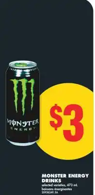 No Frills MONSTER ENERGY DRINKS, 473 mL offer