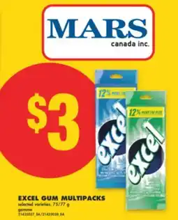 No Frills EXCEL GUM MULTIPACKS, 75/77 g offer