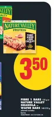 No Frills FIBRE 1 BARS 125 g or NATURE VALLEY GRANOLA or WAFER BARS 148-210 g offer
