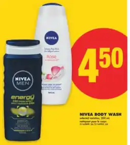 No Frills NIVEA BODY WASH, 500 mL offer