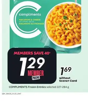 Sobeys Frozen Entrées offer