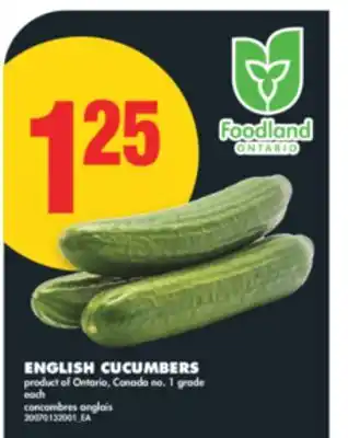 No Frills ENGLISH CUCUMBERS offer