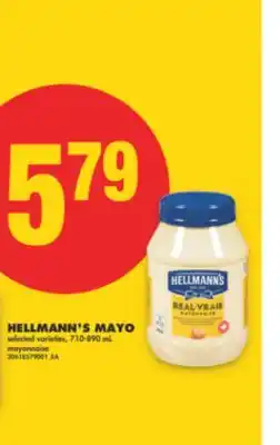 No Frills HELLMANN'S MAYO, 710-890 mL offer