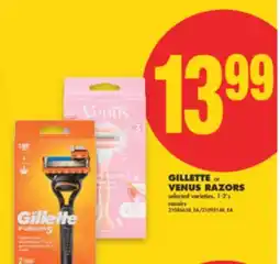 No Frills GILLETTE OR VENUS RAZORS, 1-2'S offer