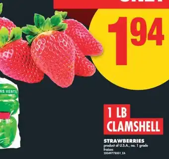 No Frills STRAWBERRIES, 1 LB CLAMSHELL offer