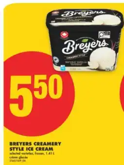 No Frills BREYERS CREAMERY STYLE ICE CREAM, 1.41 L offer