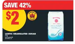 No Frills LANTIC GRANULATED SUGAR, 2 kg offer