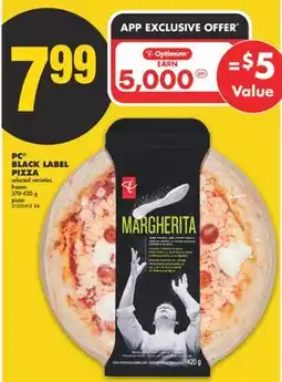 No Frills PC BLACK LABEL PIZZA, 370-420 g offer