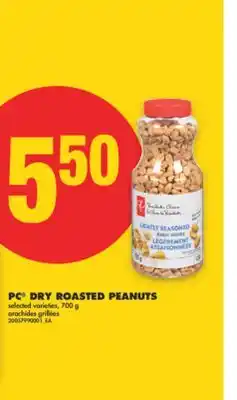 No Frills PC DRY ROASTED PEANUTS, 700 g offer
