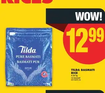 No Frills TILDA BASMATI RICE, 4.54 kg offer