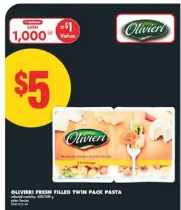 No Frills OLIVIERI FRESH FILLED TWIN PACK PASTA, 450/500 G offer
