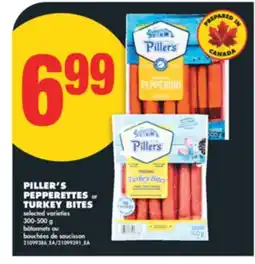 No Frills PILLER'S PEPPERETTES or TURKEY BITES, 300-500 G offer