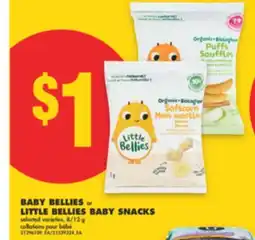 No Frills BABY BELLIES or LITTLE BELLIES BABY SNACKS, 8/12 G offer