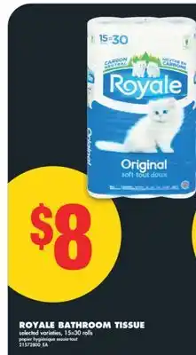 No Frills ROYALE BATHROOM TISSUE, 15=30 rolls offer