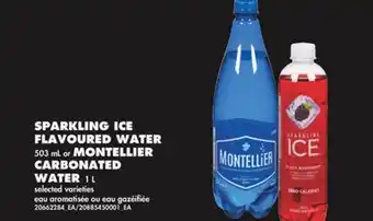 No Frills SPARKLING ICE FLAVOURED WATER, 503 ML OR MONTELLIER CARBONATED WATER, 1 L offer