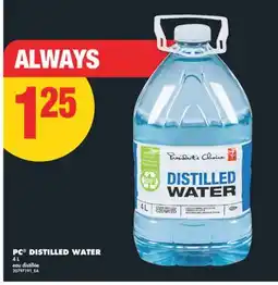 No Frills PC DISTILLED WATER, 4 L offer