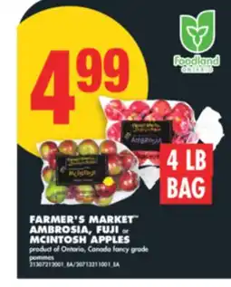 No Frills FARMER'S MARKET AMBROSIA, FUJI or MCINTOSH APPLES, 4 LB BAG offer