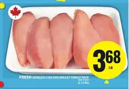 Food Basics FRESH SKINLESS CHICKEN BREAST FAMILY PACK offer