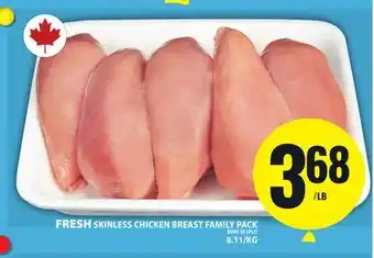 Food Basics FRESH SKINLESS CHICKEN BREAST FAMILY PACK offer