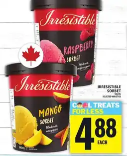 Food Basics IRRESISTIBLE SORBET offer