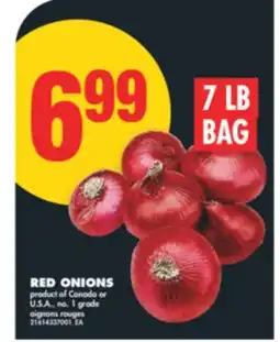 No Frills RED ONIONS, 7 LB BAG offer