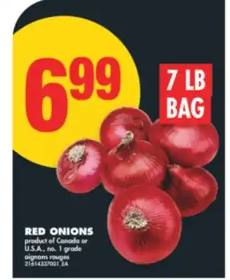 No Frills RED ONIONS, 7 LB BAG offer