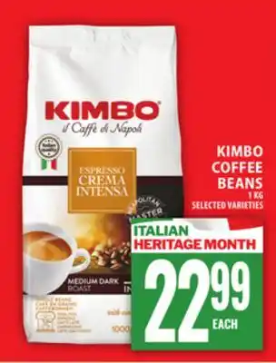 Food Basics KIMBO COFFEE BEANS offer