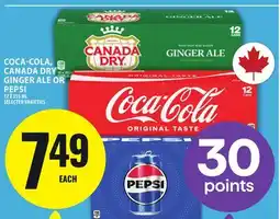 Food Basics COCA-COLA, CANADA DRY GINGER ALE OR PEPSI offer