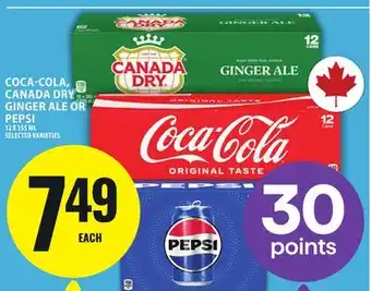 Food Basics COCA-COLA, CANADA DRY GINGER ALE OR PEPSI offer