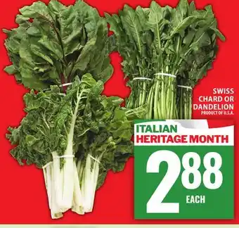 Food Basics SWISS CHARD OR DANDELION offer