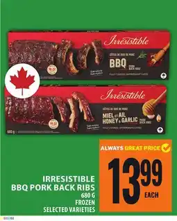 Food Basics IRRESISTIBLE BBQ PORK BACK RIBS offer