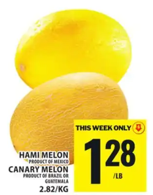 Food Basics HAMI MELON OR CANARY MELON offer