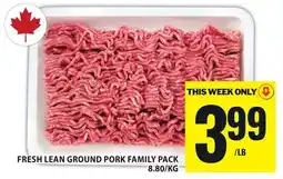 Food Basics Fresh Lean Ground Pork Family Pack offer