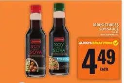 Food Basics IRRESISTIBLES SOY SAUCE offer