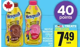 Food Basics NESTLÉ NESQUIK SYRUP OR NESQUIK POWDER MIX offer