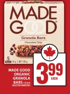 Food Basics MADE GOOD ORGANIC GRANOLA BARS offer