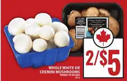 Food Basics WHOLE WHITE OR CREMINI MUSHROOMS offer