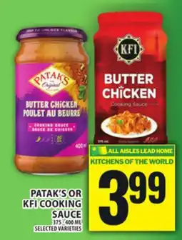 Food Basics PATAK'S OR KFI COOKING SAUCE offer