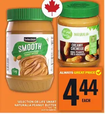 Food Basics ALWAYS GREAT PRICE SELECTION OR LIFE SMART NATURALIA PEANUT BUTTER offer