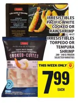 Food Basics IRRESISTIBLES PACIFIC WHITE COOKED OR RAW SHRIMP offer