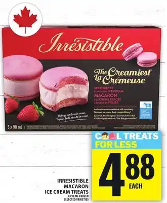 Food Basics IRRESISTIBLE MACARON ICE CREAM TREATS offer