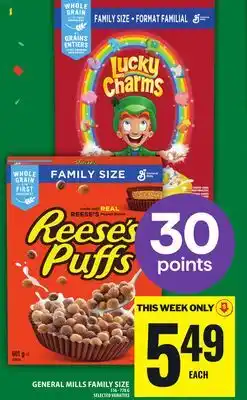 Food Basics GENERAL MILLS FAMILY SIZE offer