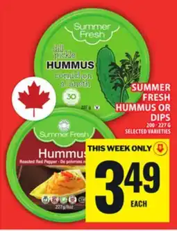 Food Basics SUMMER FRESH HUMMUS OR DIPS offer