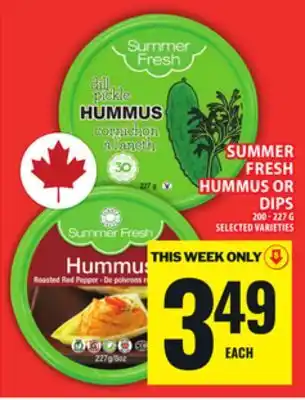 Food Basics SUMMER FRESH HUMMUS OR DIPS offer